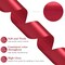 Wine Red Satin Ribbon – 1.5-Inch x 60 Yards Burgundy Fabric Ribbon for Eternal Flowers, Bouquets, Gift Wrapping, Crafts, Weddings, and Christmas Decorations